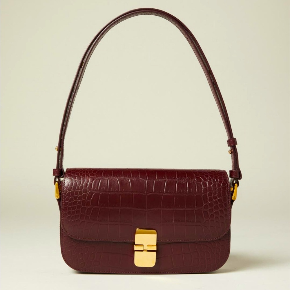Rich Burgundy / Oxblood A.P.C. Grace Baguette Bag